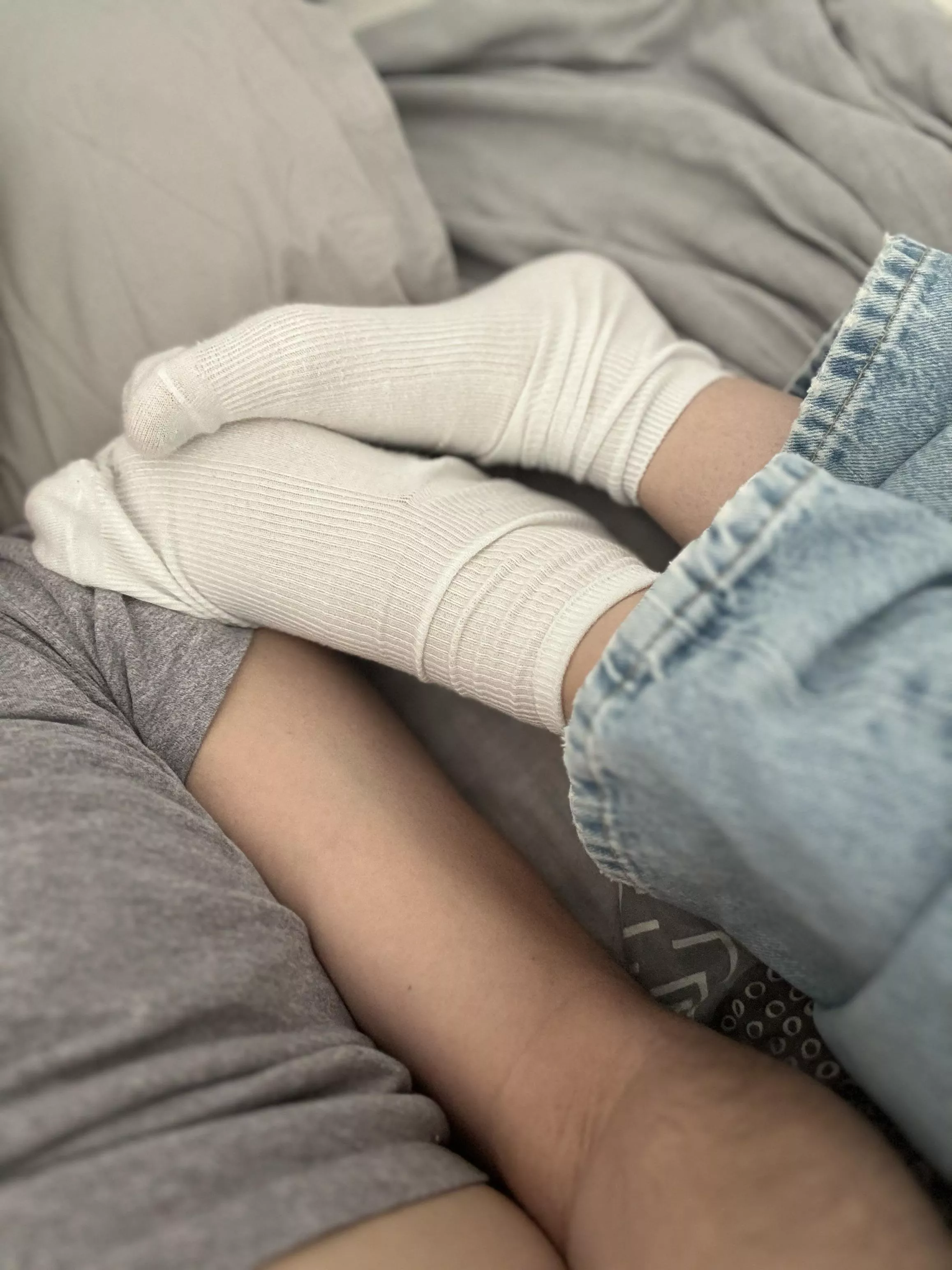White ribbed socks posted by feetfuncouple