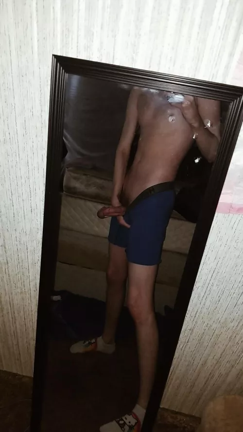 Got kinda hard. Who's gonna suck me? by gamerxxxboy