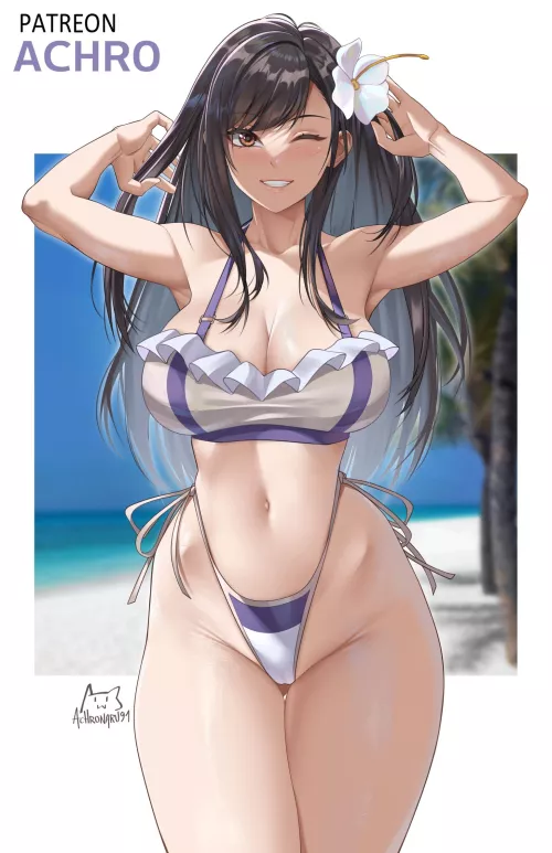 Swimsuit Tifa [Final Fantasy] by xSaviour_N
