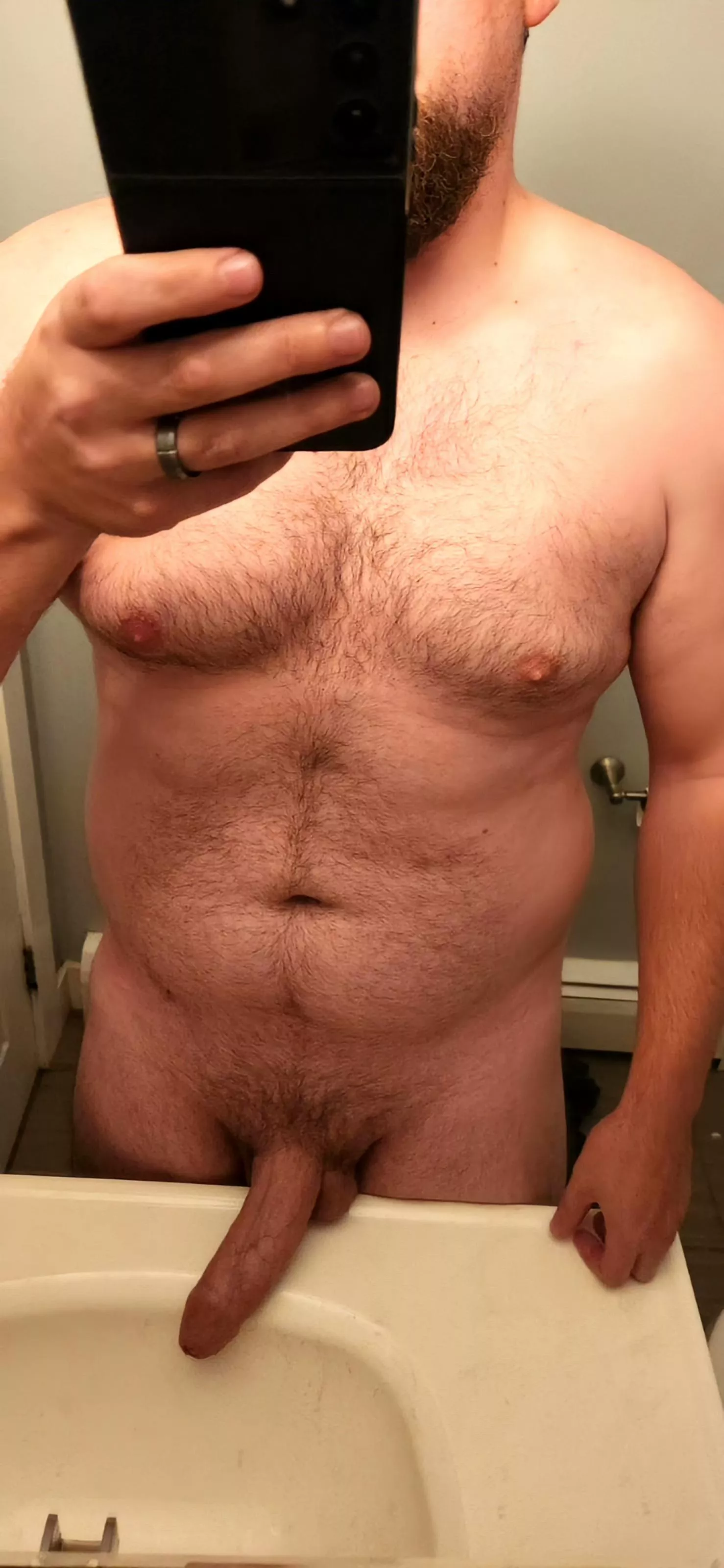 [33] When the counter is exactly the right height you almost have to take a selfie  posted by Educational_Bear6342