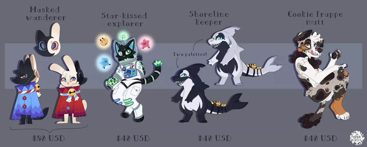 Adventurous creatures adoptable batch! by Royaltrill