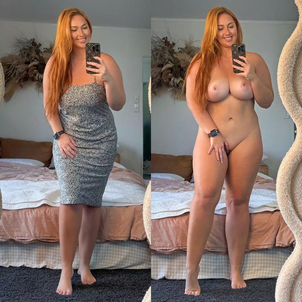 An elegant dress is best worn with nothing under 😇 posted by TastelessNor