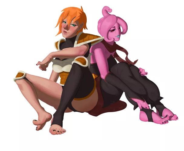 Female Majin and Female Saiyan (sbtdesu) by Sabethai
