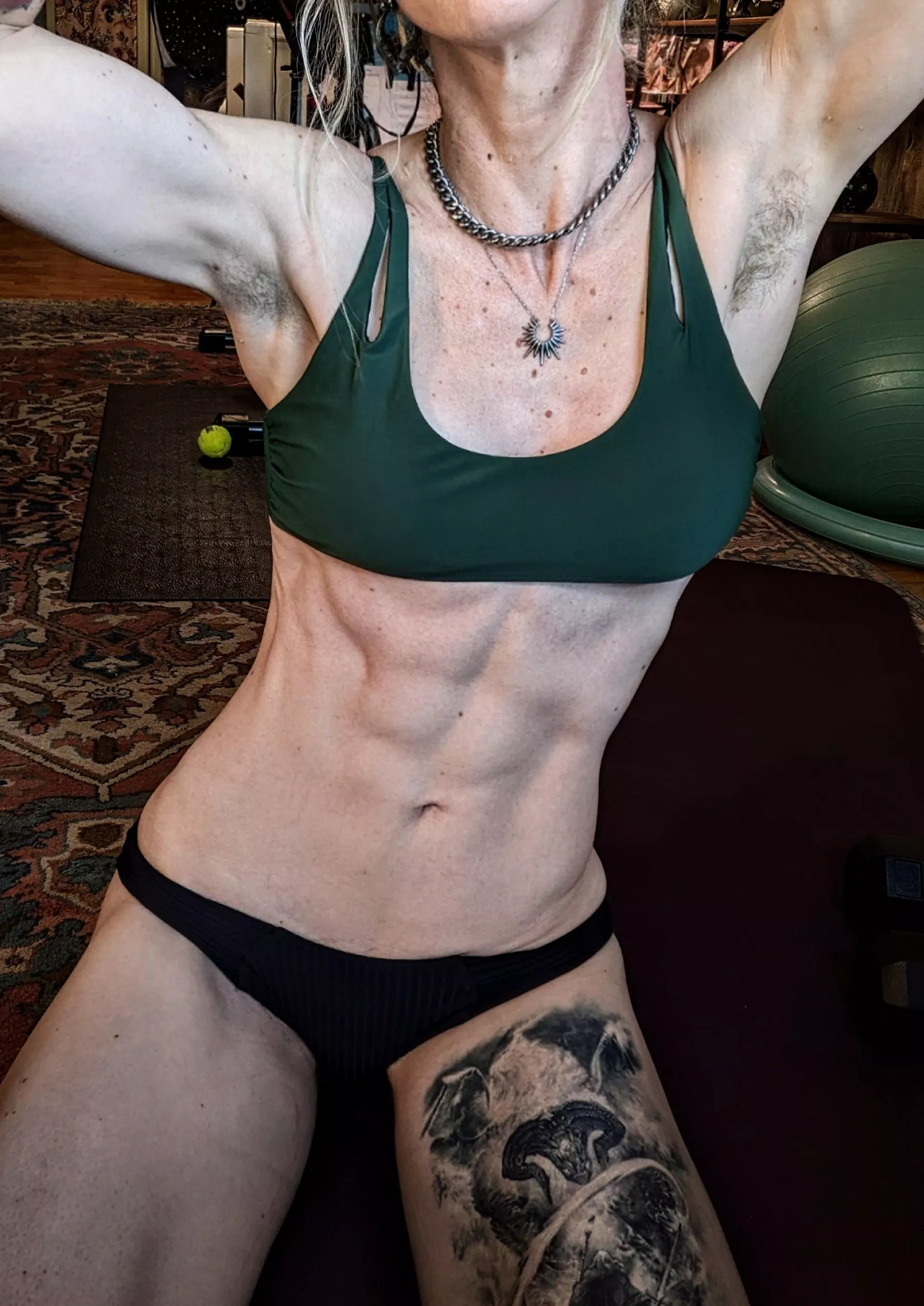 Fit and hairy 😈  posted by LiftsNLingerie