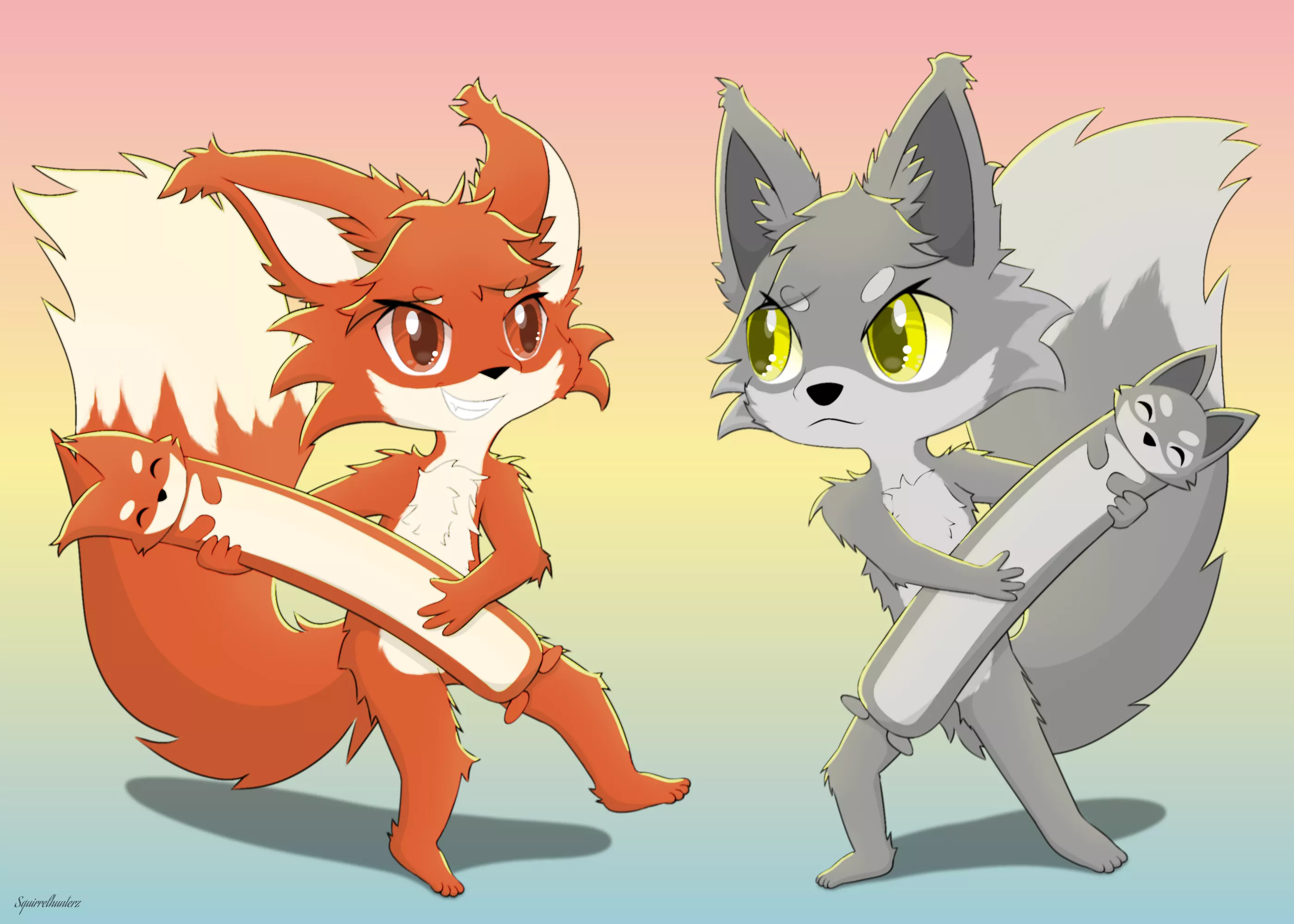 Foxes or wolves? 🦊🐺  posted by V_Squirrelhunterz_V