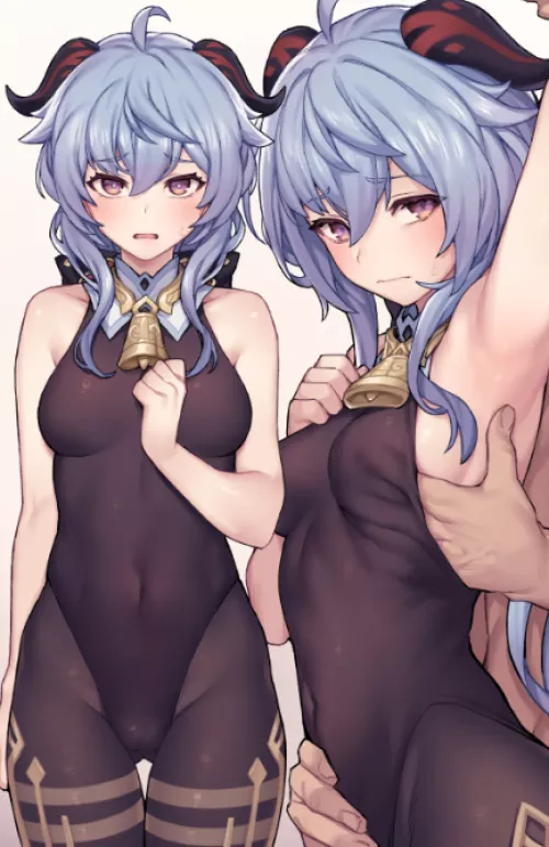 Ganyu letting you feel her up by Antique_Fish1340