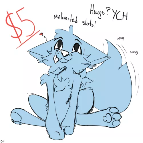 “Hugs?” YCH is open! Snag one now! by DividedFox