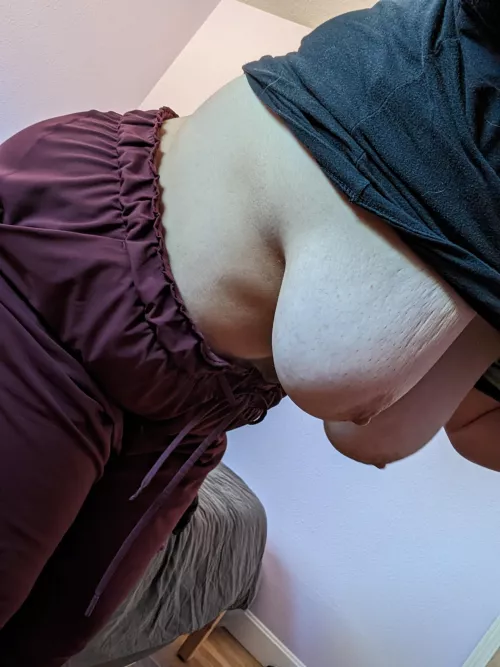 I'm only 28 but they're saggy enough to dangle into your mouth  by Mothernaturestits