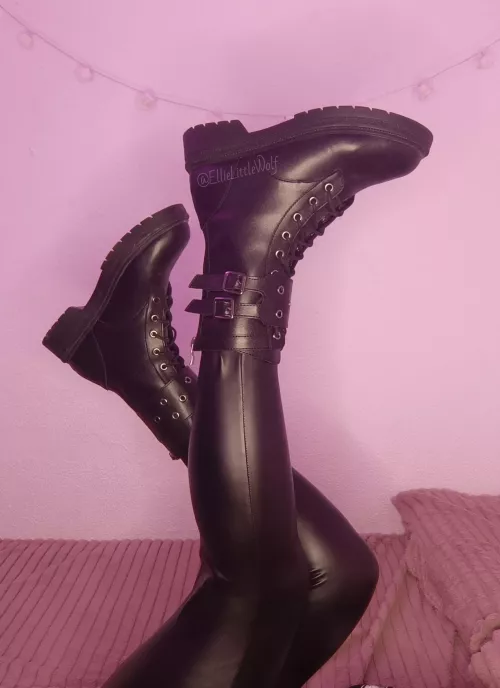 Leather enthusiasts unite! Ready to bond over our shared love for the material and all it has to offer 🧡👠🧡 by EllieLittleWolf