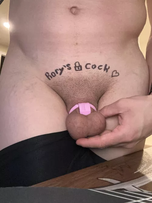 My GF said I need to write this on myself for the next month! by Rickybozi