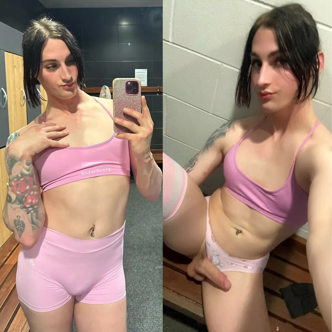 pov ~ you get tricked by the sissy at the gym and now you have to suck her cock and take it in your ass 😈 posted by soft_kitti