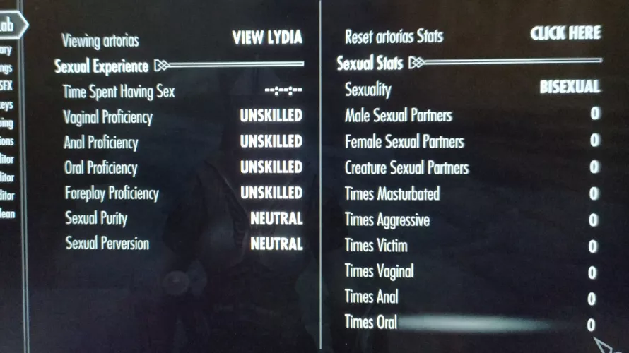 Sexlabs+ stats won't change  by ClearIntention2048