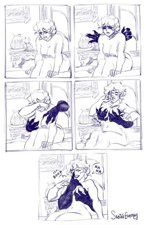 The shadow that visits me. (By me, Sabine Esmeray) by Sabineesmeray