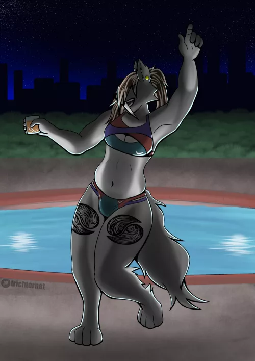 Tipsy Pool cat (TrichterNET) by Trichter_NET