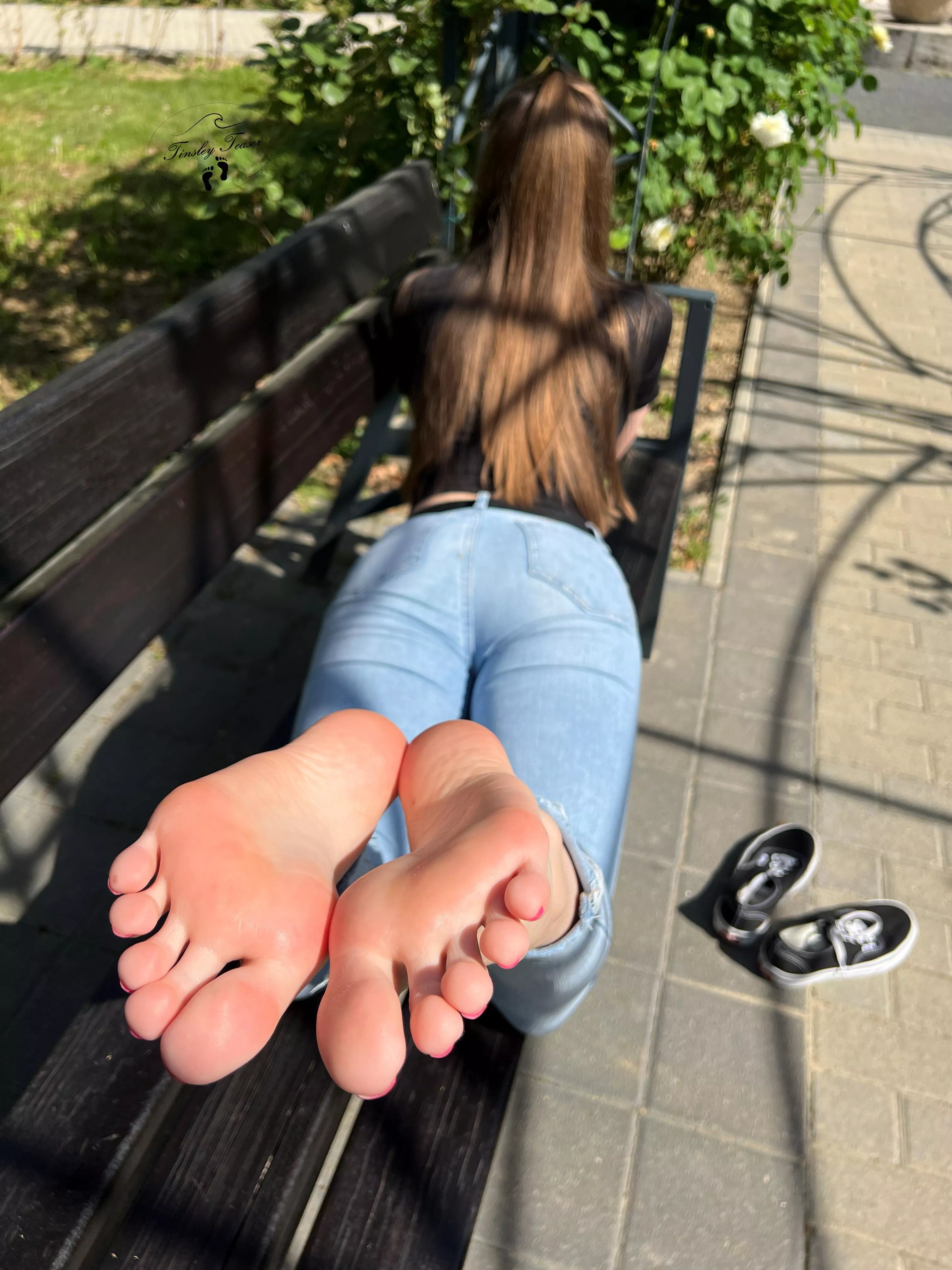 What comes to your mind when you see my feet like this?😉 posted by tinsleyteaser