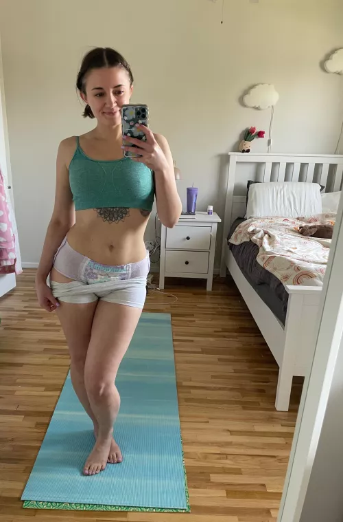 Always have to be padded so I don’t have an accident in my cute workout shorts 🤭 by littlestkittenx