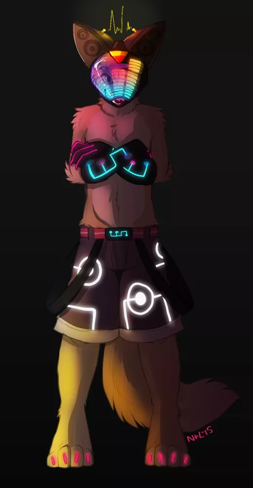 Colourful boy (art by NowandLater) posted by Bonkers_Reee