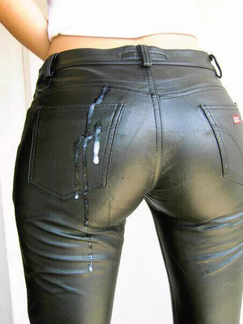 Cum on leather by mp1983p