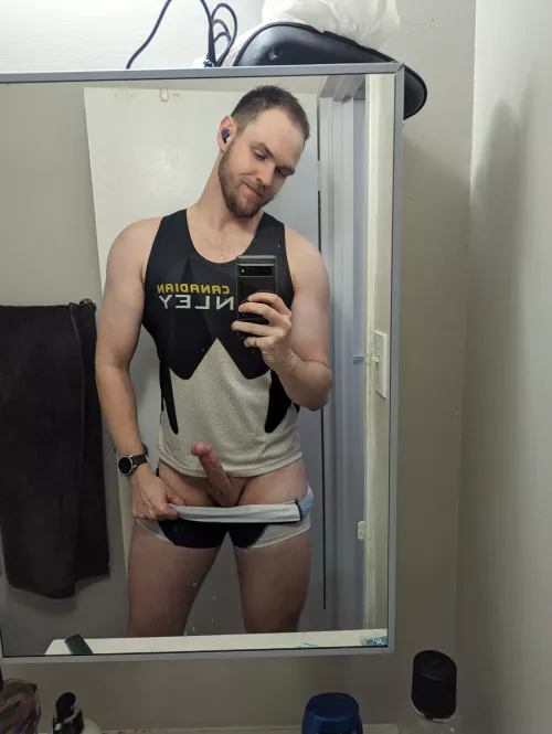 Had to sneak off mid workout  by CanuckInRed