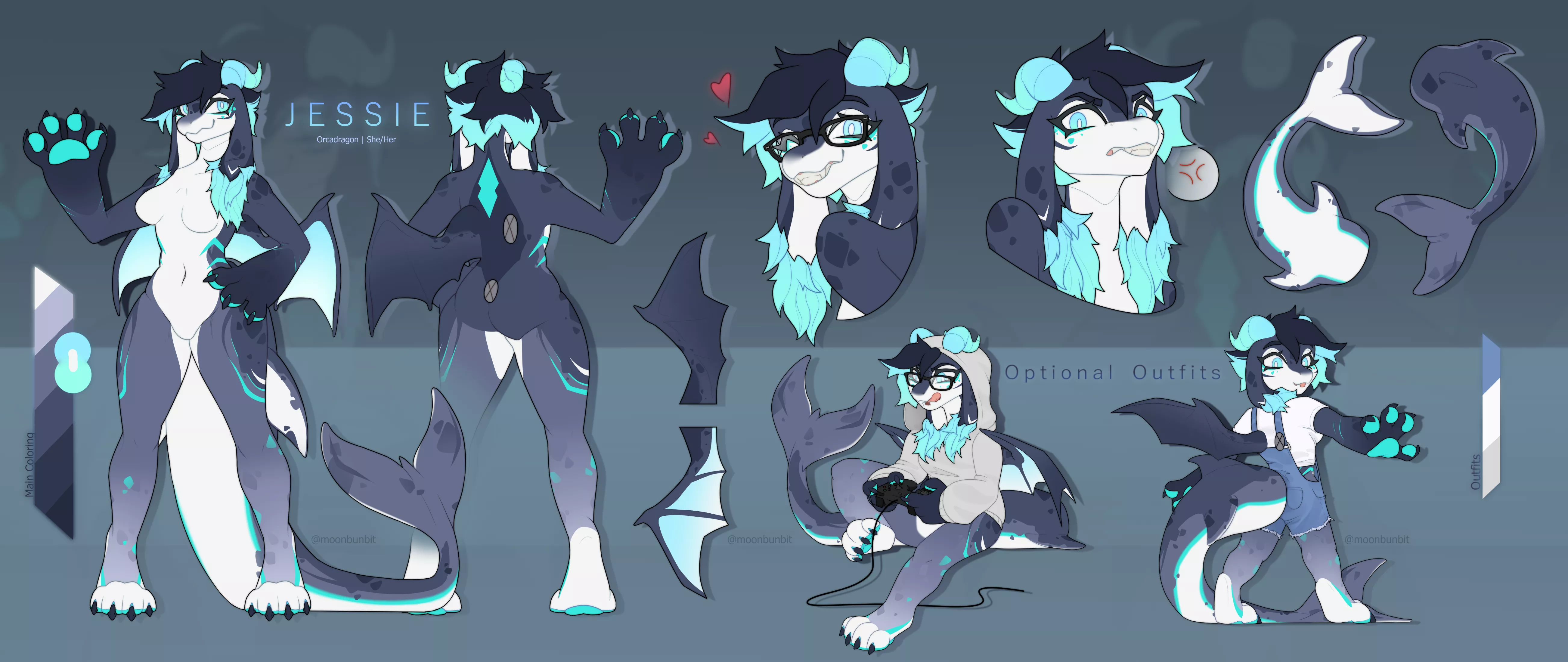 Ref sheet fof a gorgeous orcadragon! (Art by me) posted by Y00h0oO
