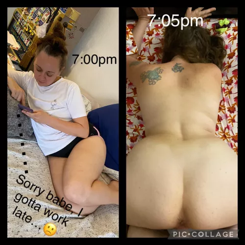 When she works late…. by AzClouds