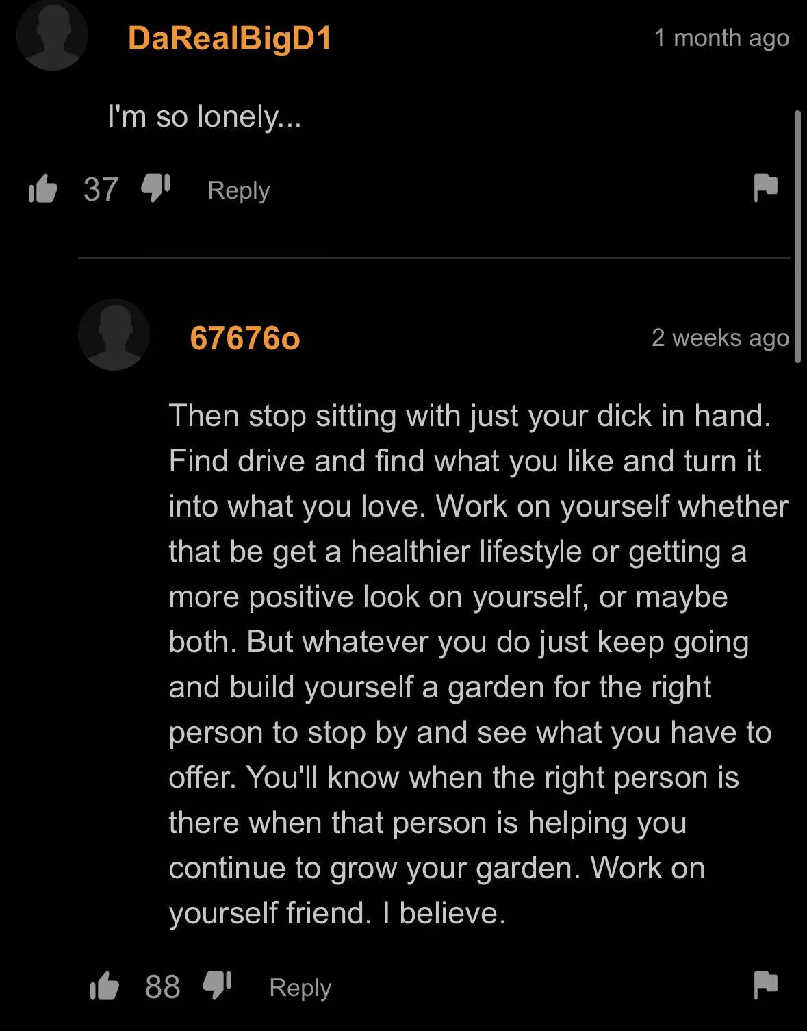 Wholesome and motivational comment ✊ posted by Miserable_Carry_5873