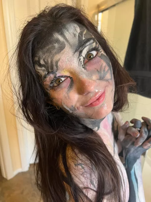 funky lil body paint load on my face by xbrenny