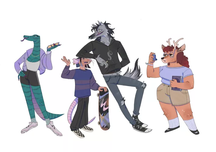 Furry lineup!! by lalisn