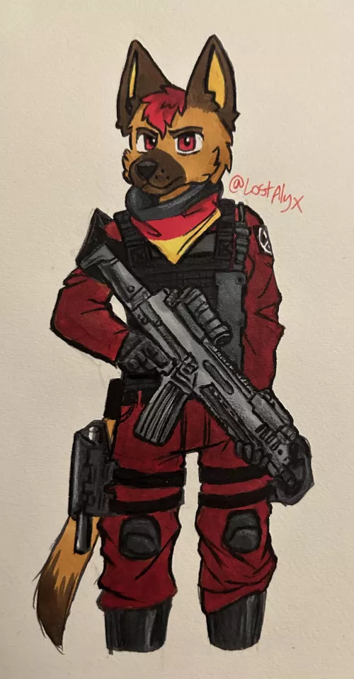 my scp sheppie!! his name is alfons by LostAlyx