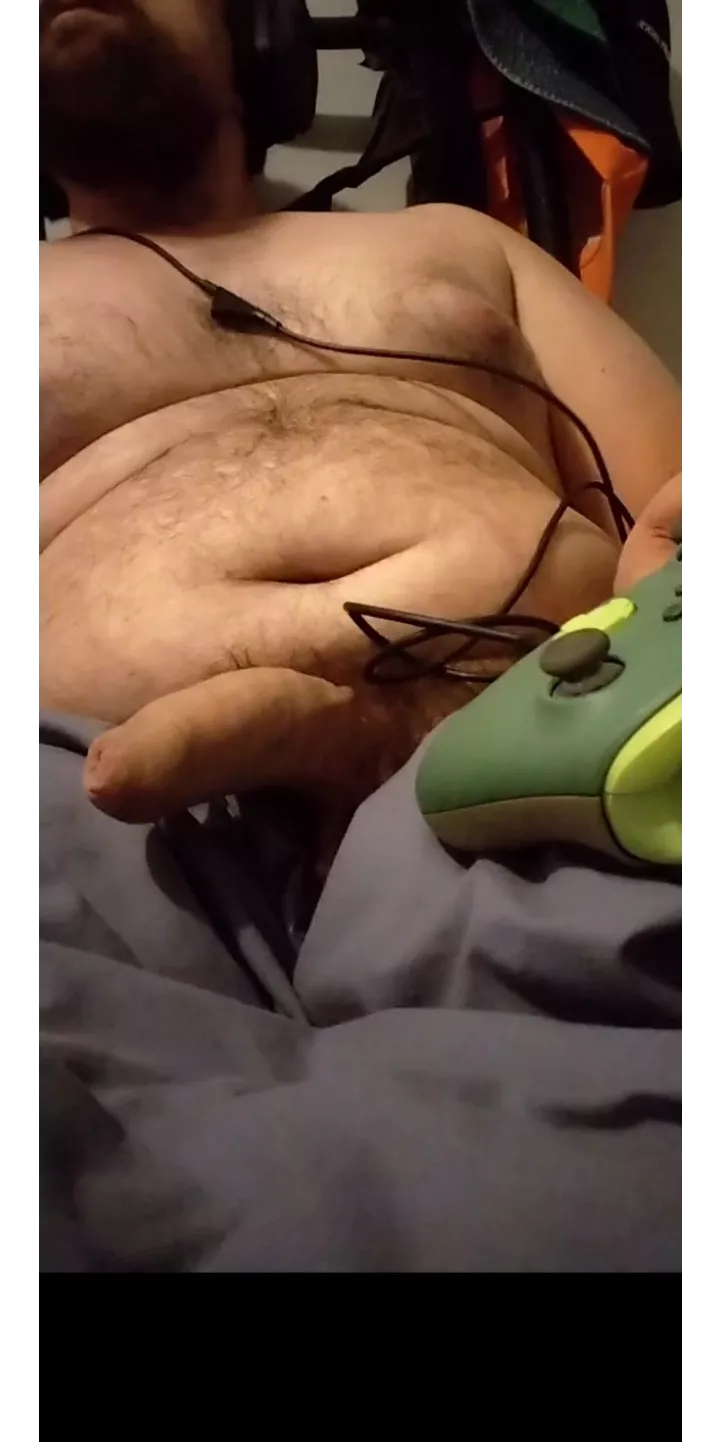 Not the most flattering angle of Mr_Nerd but I think it sums him up, chubby hubby who's a horny gamer posted by Mr_Mrs_Nerd