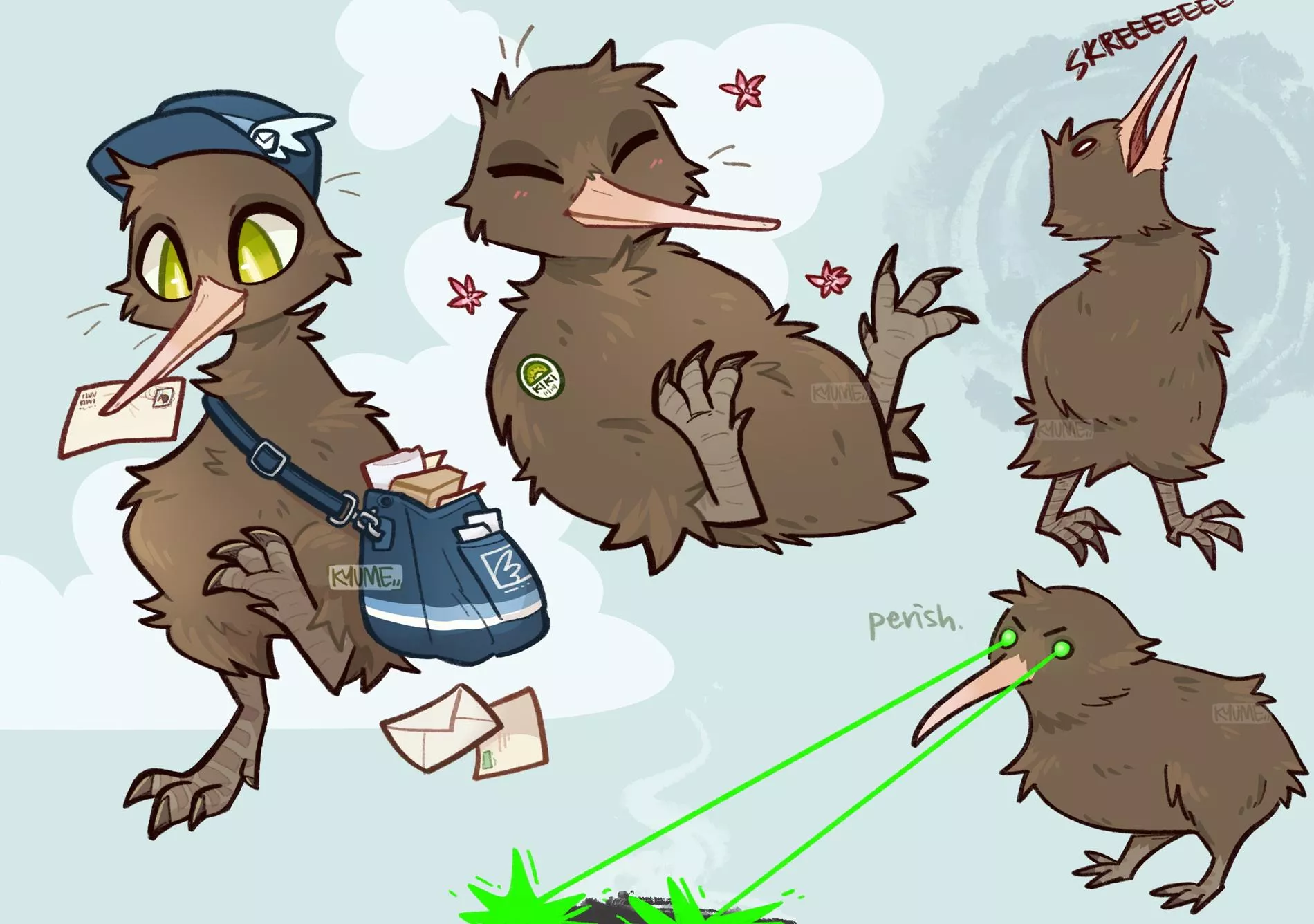 Thanks for all the love for this kiwi!! The majority has decided! Their name is Kiki! 🥝 posted by kazunekomori