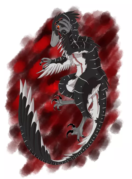 Dune, velociraptor-balaur hybrid, certified God killer (art by me!) by Epicness1000