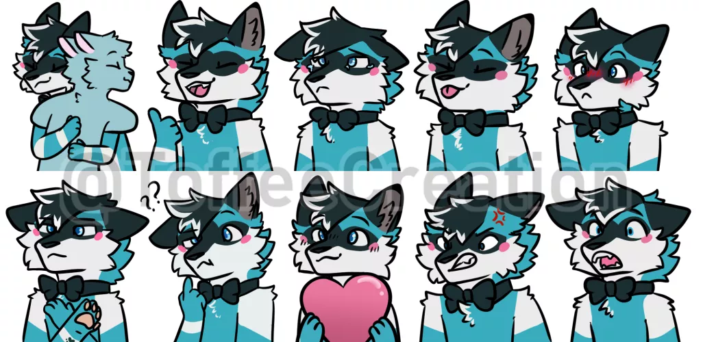 Furry Stickers! :D (Commissioned Work) by ToffeeCreation