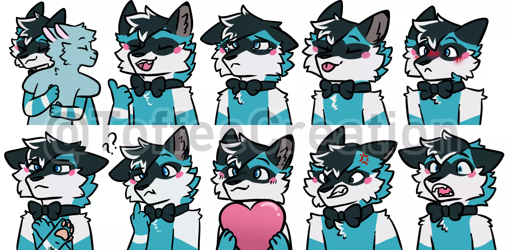 Furry Stickers! :D (Commissioned Work) posted by ToffeeCreation