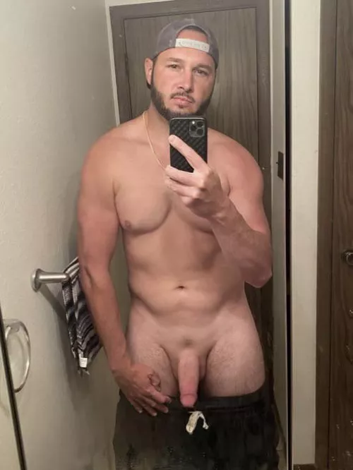 Here’s a rare all bare no hair pic of my divorced dad bod and cock! by Ok-Handle-6103