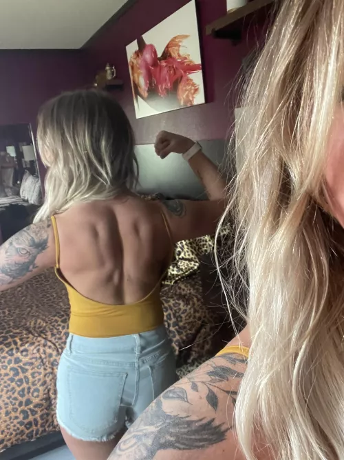 How those back muscles looking [F] by Blonde_BabeOF