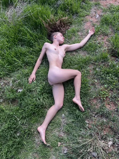 Laying in the grass  by KinksAlongTheWay