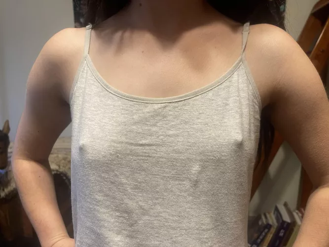 Tank top and no bra = my default by Said1942