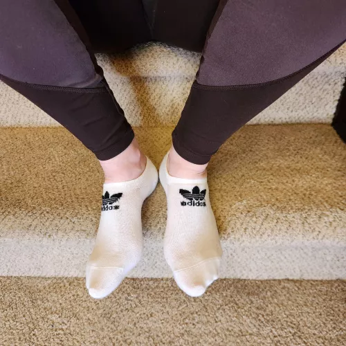 These are just perfect white no shows. Hope they stay that way  by leggingsgirl15