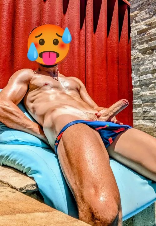 Using my hot neighbour's pool, hope he catches me by Veinboi11