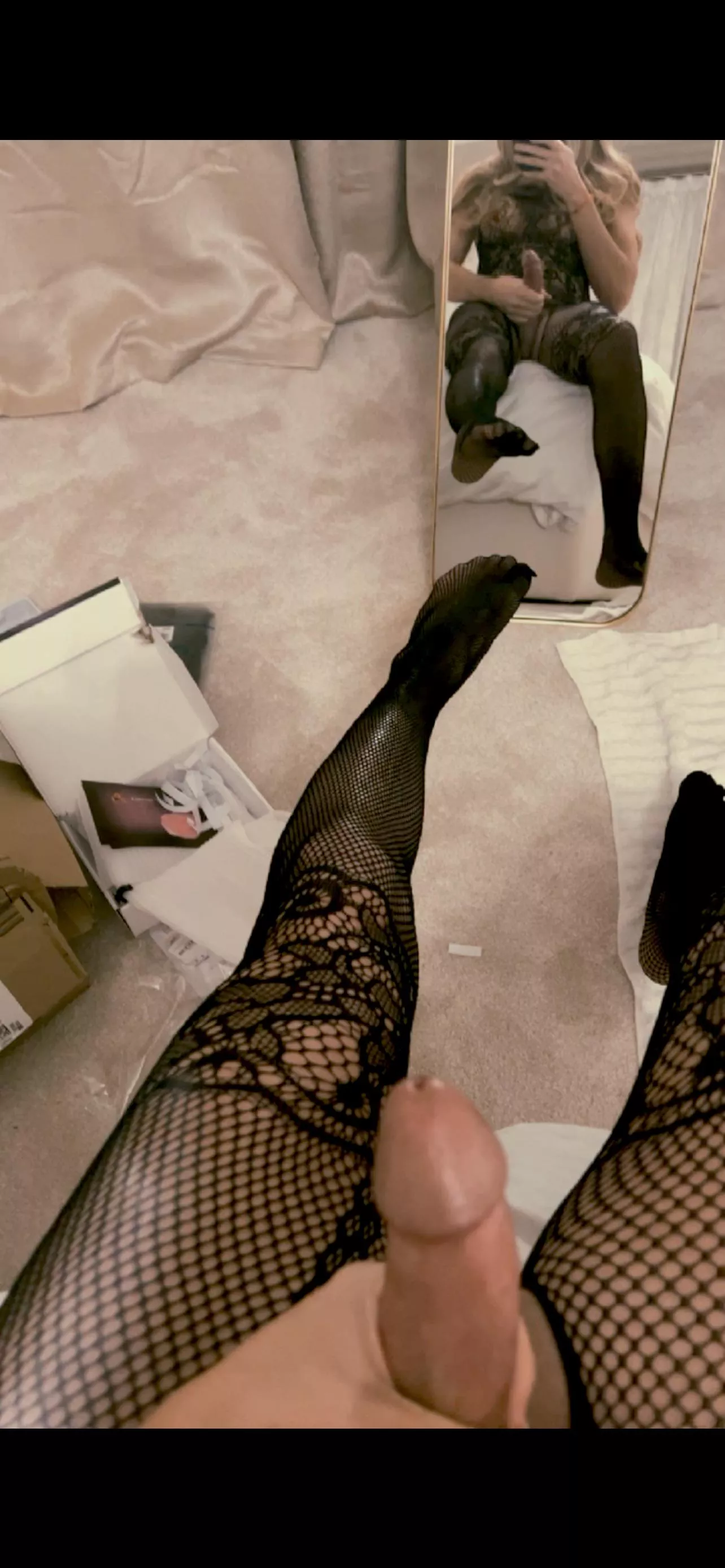 What are you sucking first? My feet or my girl dick …😛 posted by sexi_lexii_