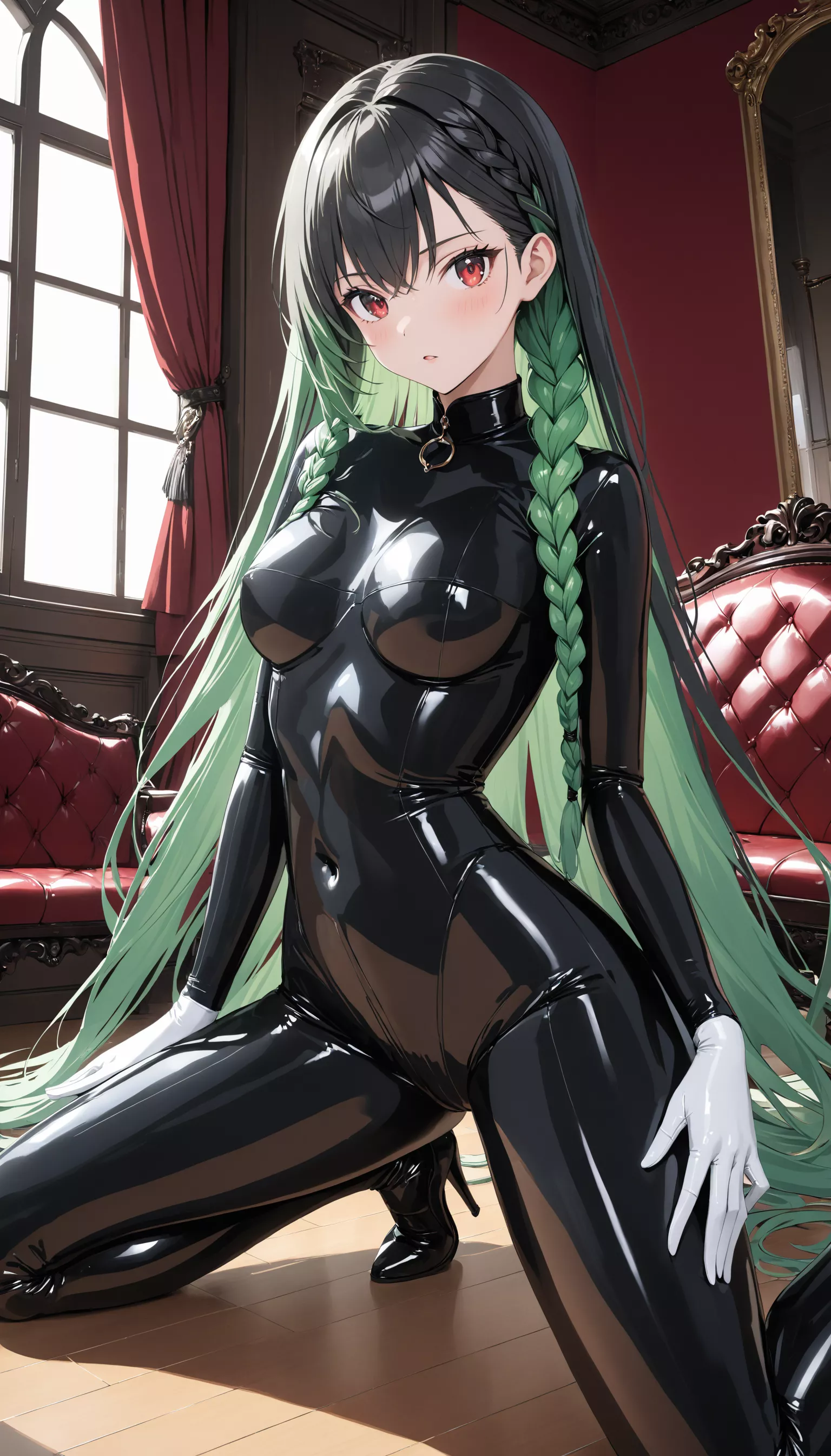 Black Latex, White Gloves posted by CheetahSperm18