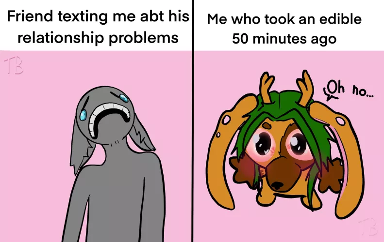 Bro caught me at the wrong time (art by me) by Toxic_boar_art_