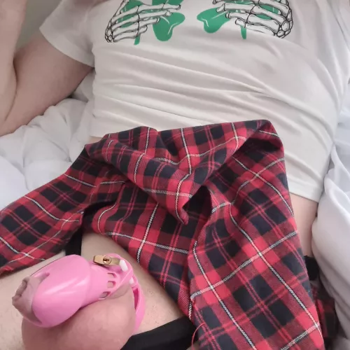 Cage under a skirt is peak by Brilliant_Pie_485