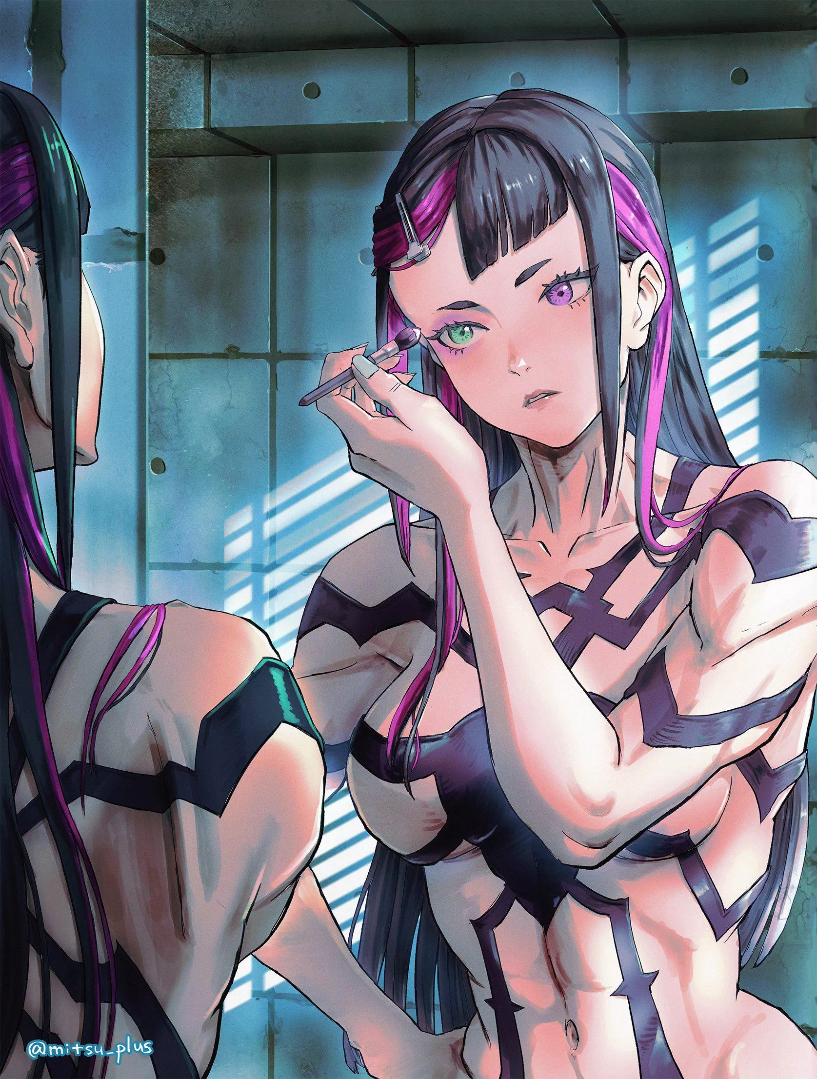 Juri Applying Makeup (Mitsu_plus) [Street Fighter 6] posted by Throwawheylmao