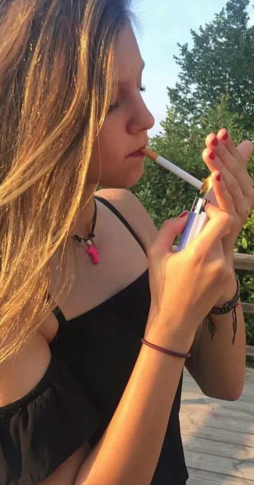 Lighting up between classes by darkpoetries