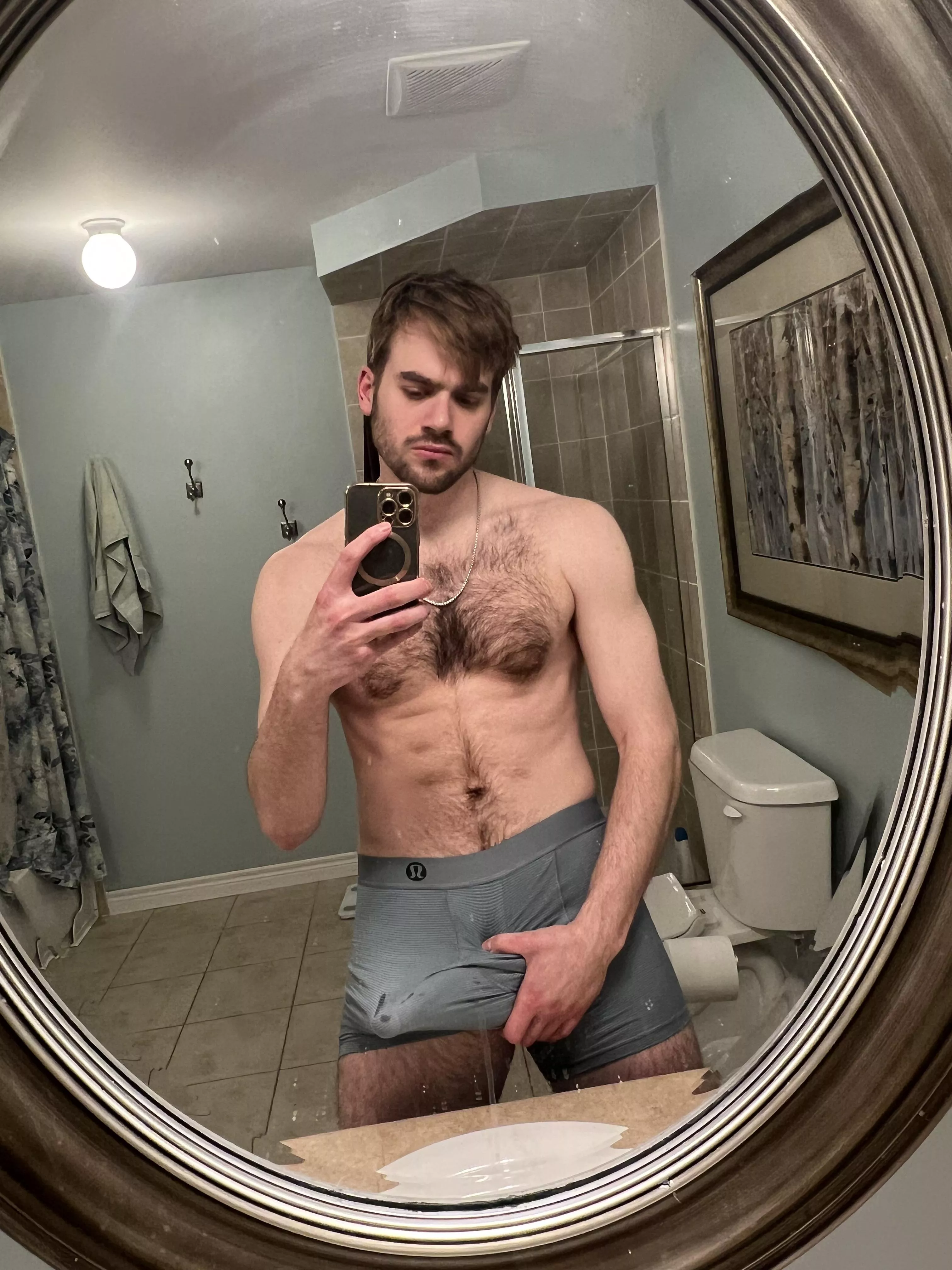 Little bit of Pre cum leaking through posted by showsumtits