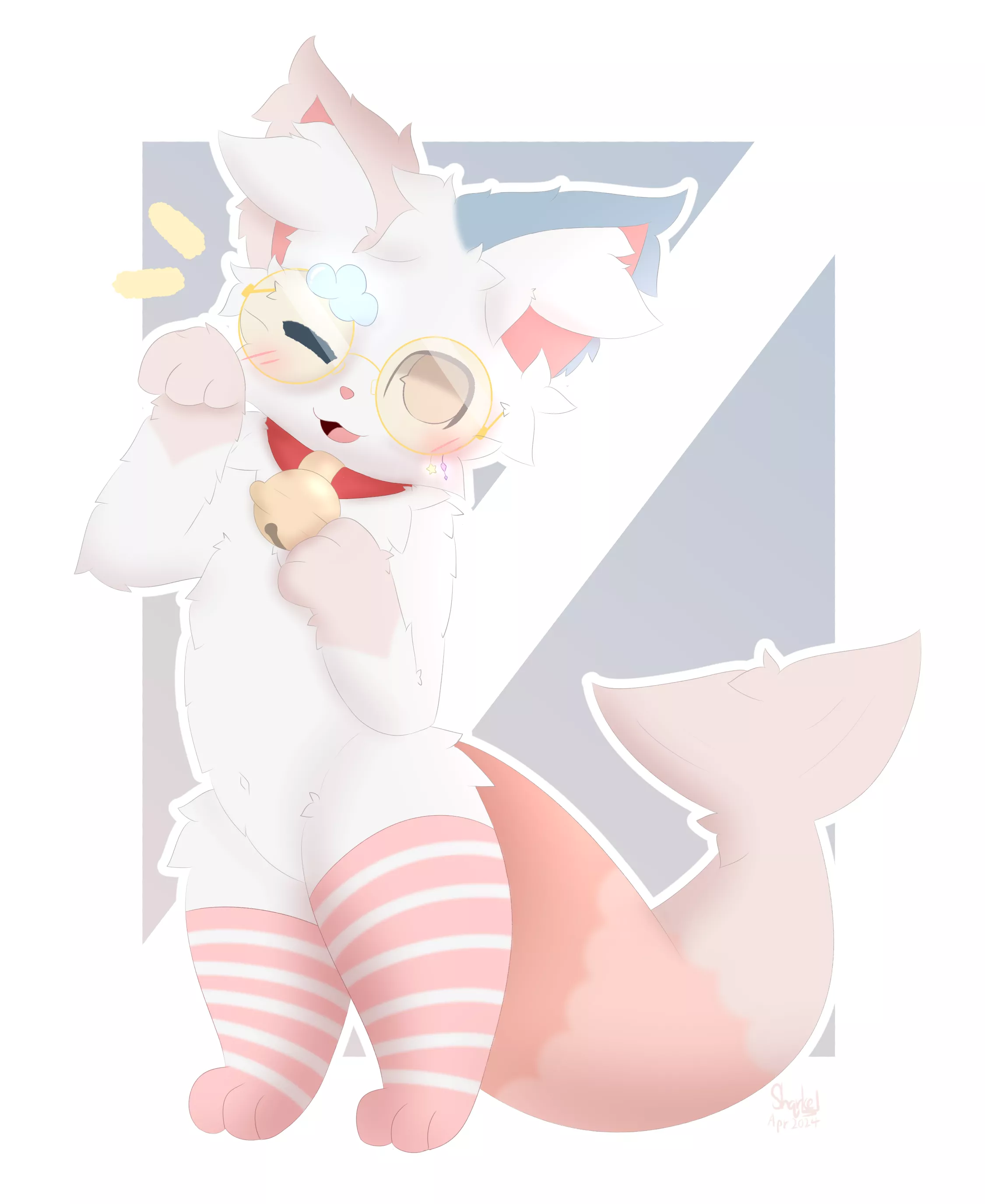 my fursona with a pair of glasses posted by Shqrkel