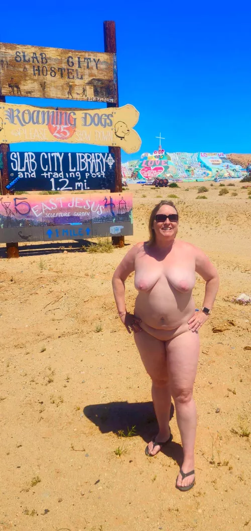 Naked at Salvation Mountain (Kesha filmed a video here!) by DrByNight