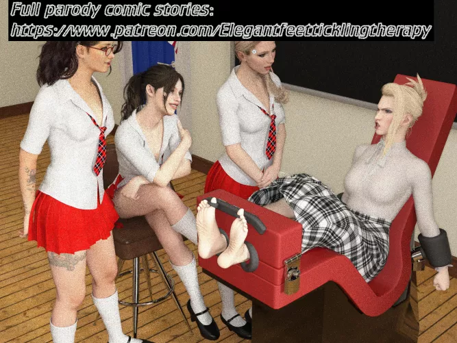 Parody 3d comic schoolgirls tickles their schoolmarm´s feet by Bellybuttonplaym